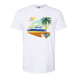 Cruising On A Yacht Funny Family Cruise Ship Cruising Lovers Gift Softstyle CVC T-Shirt