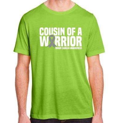 Cousin Of A Warrior Grey Ribbon Brain Cancer Awareness Cool Gift Adult ChromaSoft Performance T-Shirt