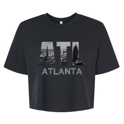 City Of Atlanta Georgia Skyline Cityscape Downtown Atl Home Bella+Canvas Jersey Crop Tee