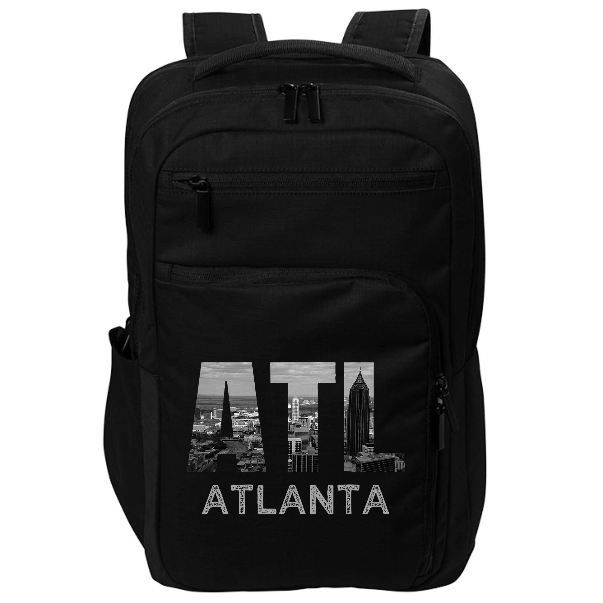 City Of Atlanta Georgia Skyline Cityscape Downtown Atl Home Impact Tech Backpack