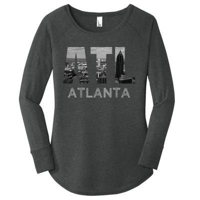 City Of Atlanta Georgia Skyline Cityscape Downtown Atl Home Women's Perfect Tri Tunic Long Sleeve Shirt