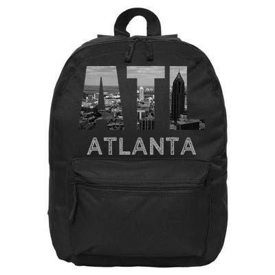 City Of Atlanta Georgia Skyline Cityscape Downtown Atl Home 16 in Basic Backpack