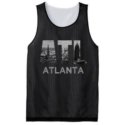 City Of Atlanta Georgia Skyline Cityscape Downtown Atl Home Mesh Reversible Basketball Jersey Tank