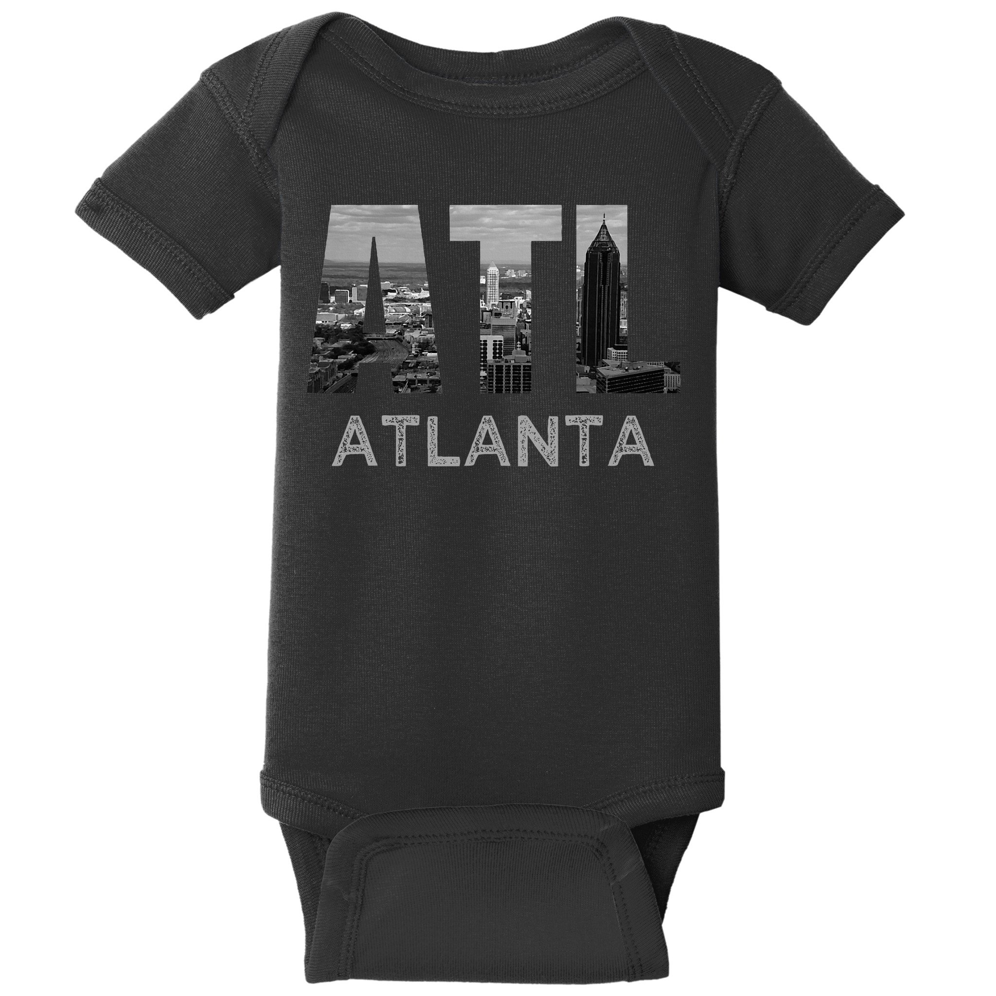 City Of Atlanta Georgia Skyline Cityscape Downtown Atl Home Baby Bodysuit