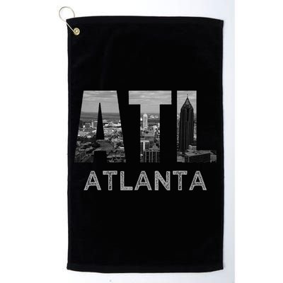 City Of Atlanta Georgia Skyline Cityscape Downtown Atl Home Golf Towel
