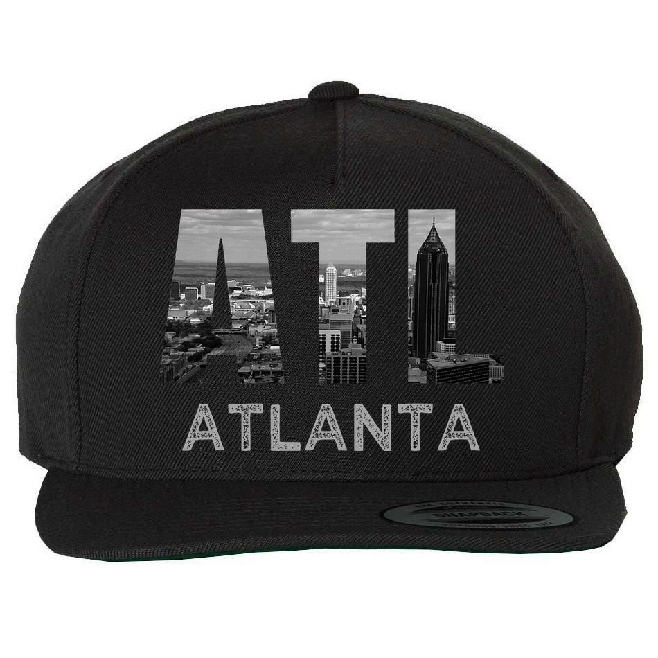 City Of Atlanta Georgia Skyline Cityscape Downtown Atl Home Wool Snapback Cap