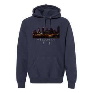 City Of Atlanta Nightlife Georgia Skyline Cityscape Love ATL Premium Hoodie