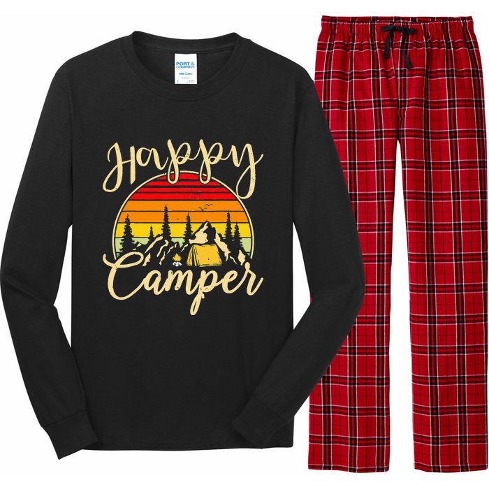 Camper Outdoor Activity Camping Lover Happy Camper Long Sleeve Pajama Set