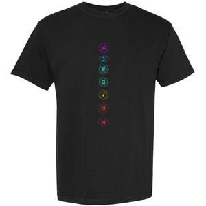 Chakras Om Anahata Sahasrara Mulsdhara Garment-Dyed Heavyweight T-Shirt