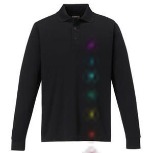 Chakras Om Anahata Sahasrara Mulsdhara Performance Long Sleeve Polo