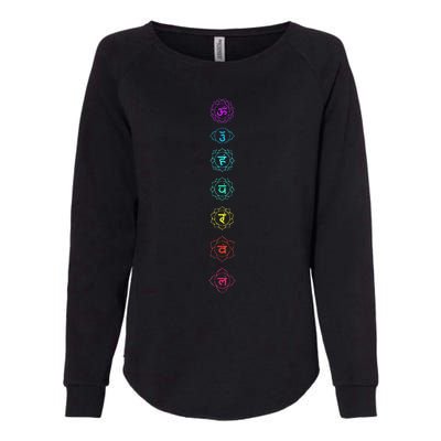 Chakras Om Anahata Sahasrara Mulsdhara Womens California Wash Sweatshirt