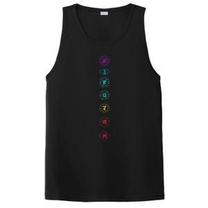 Chakras Om Anahata Sahasrara Mulsdhara PosiCharge Competitor Tank