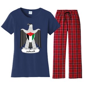 Coat Of Arms Of Palestine Women's Flannel Pajama Set