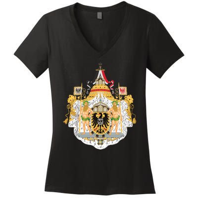 Coat Of Arms German Empire Imperial Eagle Women's V-Neck T-Shirt