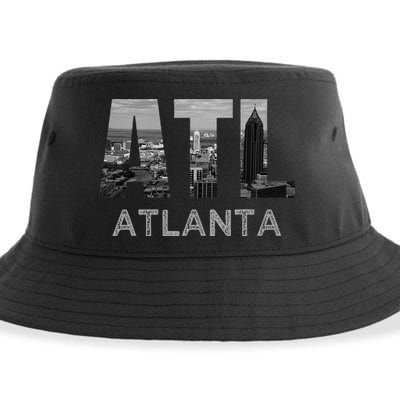 City Of Atlanta Georgia Skyline Cityscape Downtown ATL Home Sustainable Bucket Hat