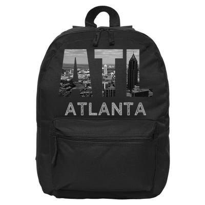 City Of Atlanta Georgia Skyline Cityscape Downtown ATL Home 16 in Basic Backpack
