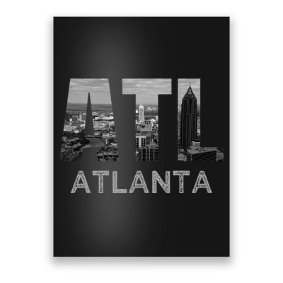 City Of Atlanta Georgia Skyline Cityscape Downtown ATL Home Poster