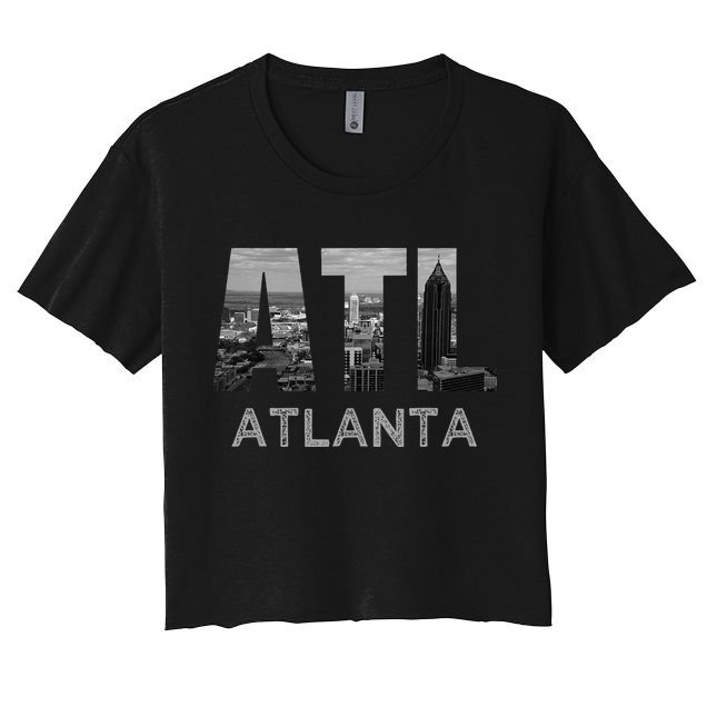 City Of Atlanta Georgia Skyline Cityscape Downtown ATL Home Crop Top