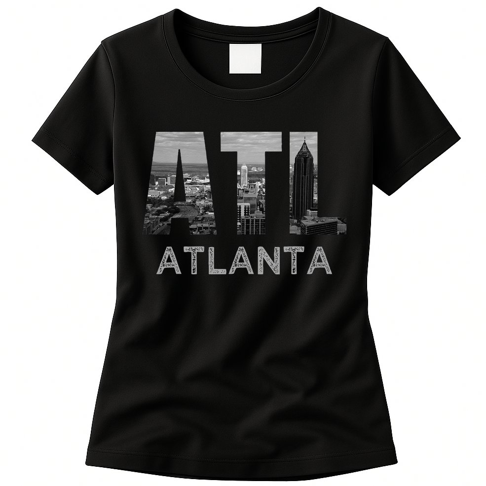 City Of Atlanta Georgia Skyline Cityscape Downtown ATL Home Womens T-Shirt