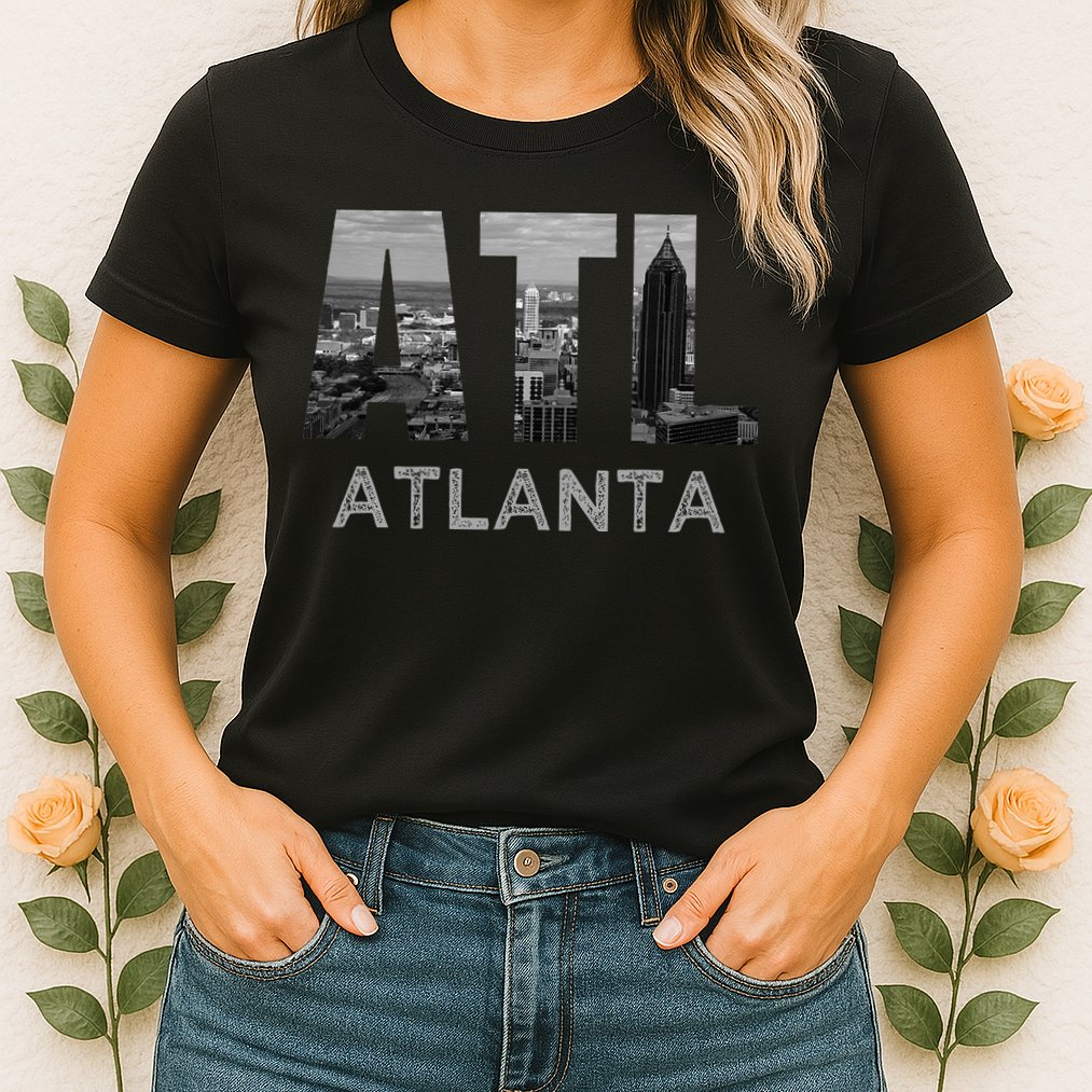 City Of Atlanta Georgia Skyline Cityscape Downtown ATL Home Womens T-Shirt