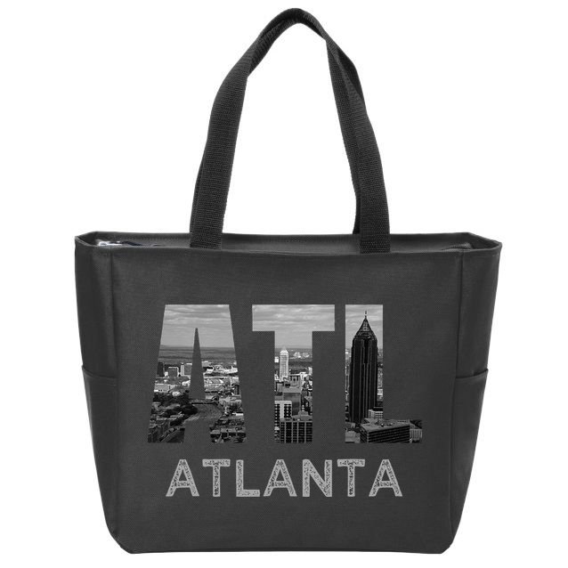 City Of Atlanta Georgia Skyline Cityscape Downtown ATL Home Zip Tote Bag