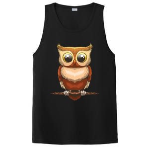 Cute Owl Art For Men Women Boy Girl Owl Lovers PosiCharge Competitor Tank