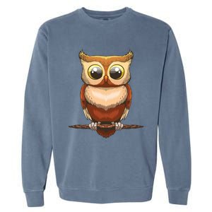 Cute Owl Art For Men Women Boy Girl Owl Lovers Garment-Dyed Sweatshirt