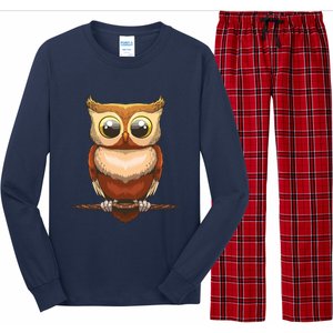 Cute Owl Art For Men Women Boy Girl Owl Lovers Long Sleeve Pajama Set