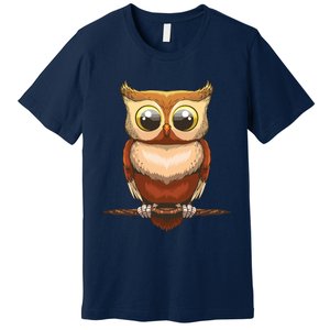 Cute Owl Art For Men Women Boy Girl Owl Lovers Premium T-Shirt