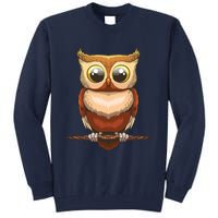 Cute Owl Art For Men Women Boy Girl Owl Lovers Tall Sweatshirt