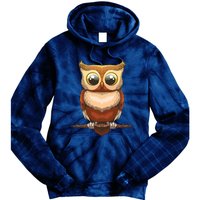 Cute Owl Art For Men Women Boy Girl Owl Lovers Tie Dye Hoodie