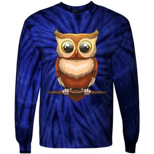 Cute Owl Art For Men Women Boy Girl Owl Lovers Tie-Dye Long Sleeve Shirt