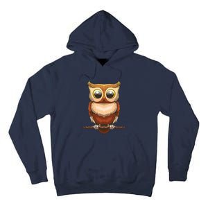 Cute Owl Art For Men Women Boy Girl Owl Lovers Tall Hoodie