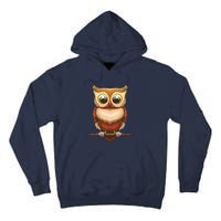 Cute Owl Art For Men Women Boy Girl Owl Lovers Tall Hoodie