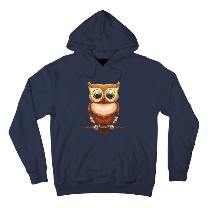 Cute Owl Art For Men Women Boy Girl Owl Lovers Tall Hoodie