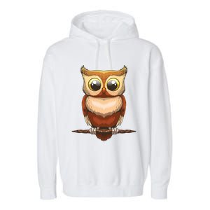 Cute Owl Art For Men Women Boy Girl Owl Lovers Garment-Dyed Fleece Hoodie