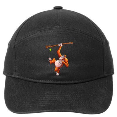 Cool Orangutan Art Orangutan Apes Lover 7-Panel Snapback Hat