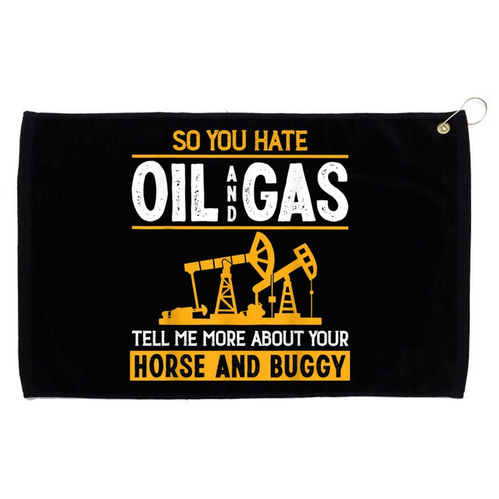 Cool Oilfield Art Men Women Roughneck Oil Rig Worker Driller Grommeted Golf Towel