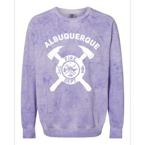 City Of Albuquerque Fire Departt New Mexico Firefighter Great Gift Colorblast Crewneck Sweatshirt