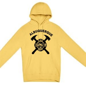 City Of Albuquerque Fire Departt New Mexico Firefighter Great Gift Premium Pullover Hoodie