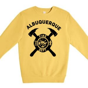 City Of Albuquerque Fire Departt New Mexico Firefighter Great Gift Premium Crewneck Sweatshirt