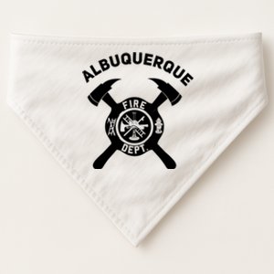 City Of Albuquerque Fire Departt New Mexico Firefighter Great Gift USA-Made Doggie Bandana