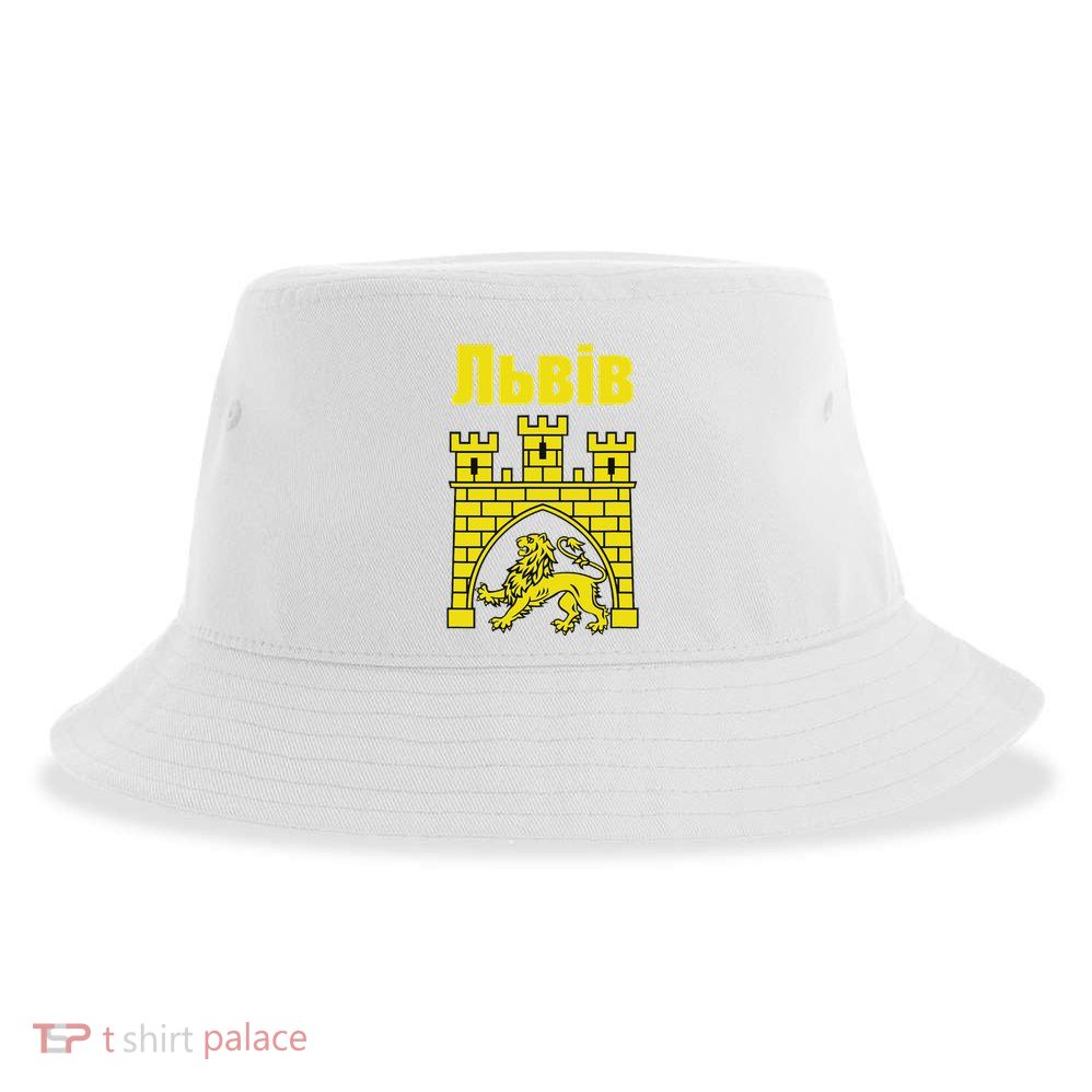 Coat Of Arms Of Lviv Ukraine Souvenir Lvivian Ukrainian Sustainable Bucket Hat