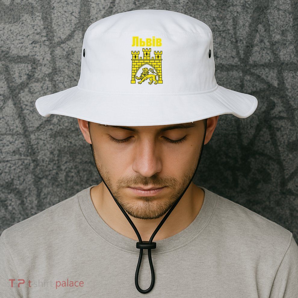 Coat Of Arms Of Lviv Ukraine Souvenir Lvivian Ukrainian Bucket Hat