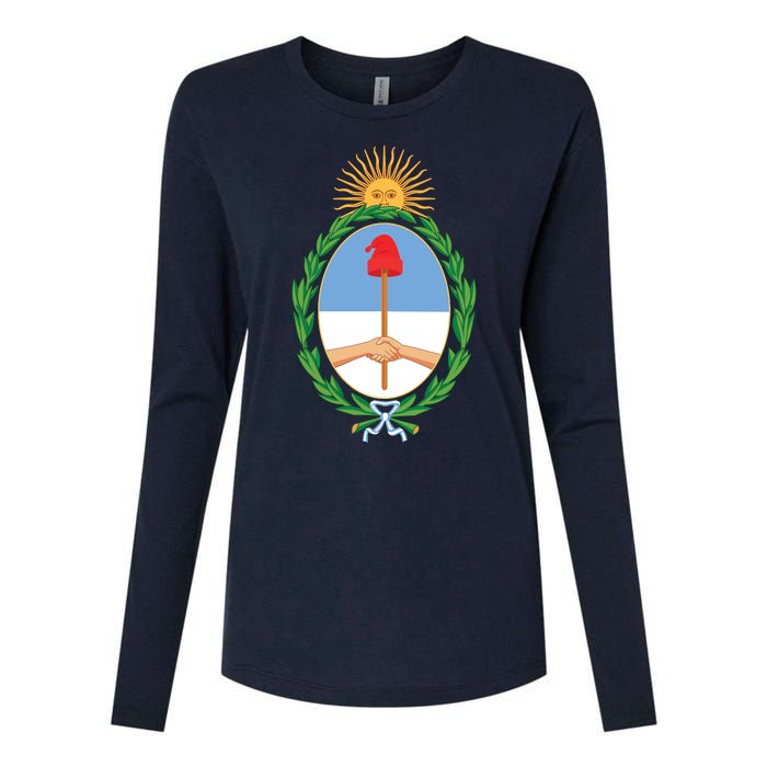 Coat Of Arms Of Argentina Womens Cotton Relaxed Long Sleeve T-Shirt