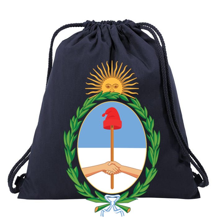 Coat Of Arms Of Argentina Drawstring Bag