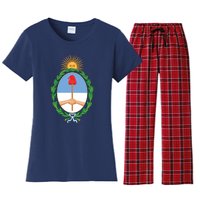 Coat Of Arms Of Argentina Women's Flannel Pajama Set