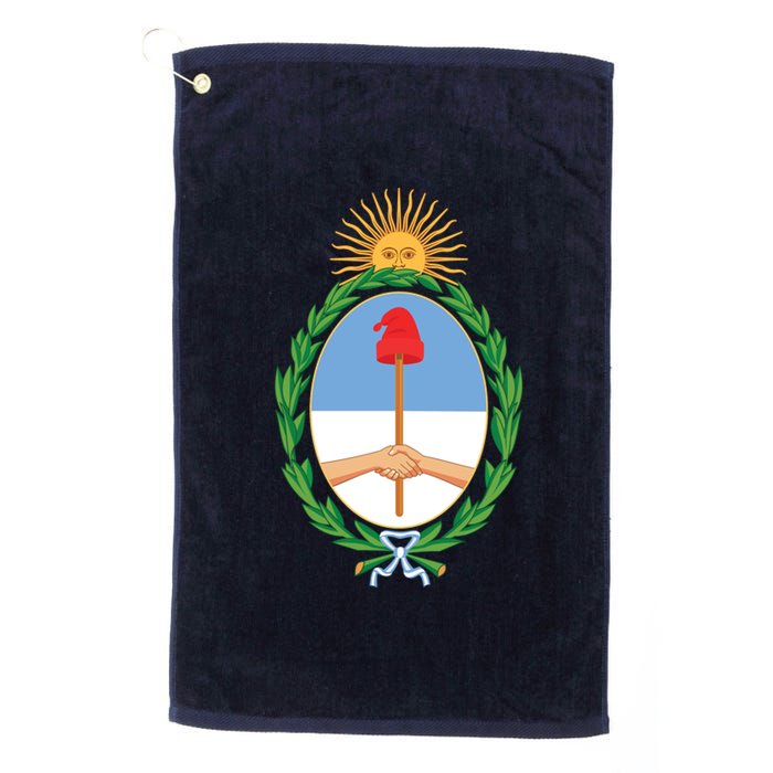 Coat Of Arms Of Argentina Platinum Collection Golf Towel