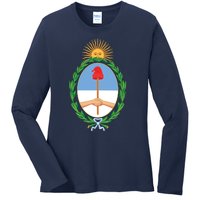 Coat Of Arms Of Argentina Ladies Long Sleeve Shirt