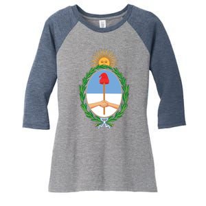 Coat Of Arms Of Argentina Women's Tri-Blend 3/4-Sleeve Raglan Shirt